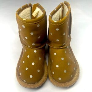 GAP Sherpa-Lined Boots With Silver Polka Dots